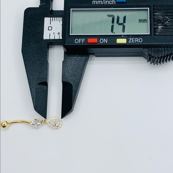 14k Solid Gold Belly Button Navel Ring - Picture 7 of 7